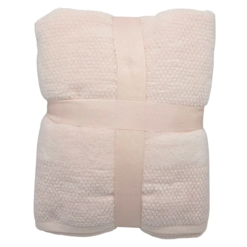 Revive Luxury Bath‎ 6pc Pink Cotton Towel Set Zero Twist 2Bath 2Hand 2Washcloths